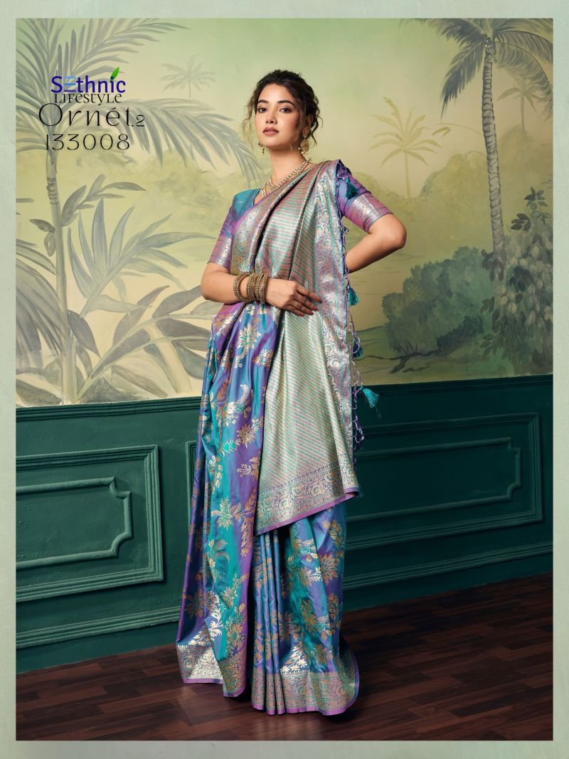 Stylish Sethnic Ornet Vol 2 Two Tone Banarasi Silk Zari Saree Collection Wholesale 2026