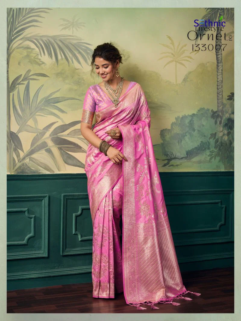 Stylish Sethnic Ornet Vol 2 Two Tone Banarasi Silk Zari Saree Collection Wholesale 2026