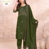 Latest Shodashe Kesar Ajrakh Cotton Thread worked Kurti With Bottom Dupatta Collection Wholesale 2026