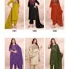 Latest Shodashe Kesar Ajrakh Cotton Thread worked Kurti With Bottom Dupatta Collection Wholesale 2026