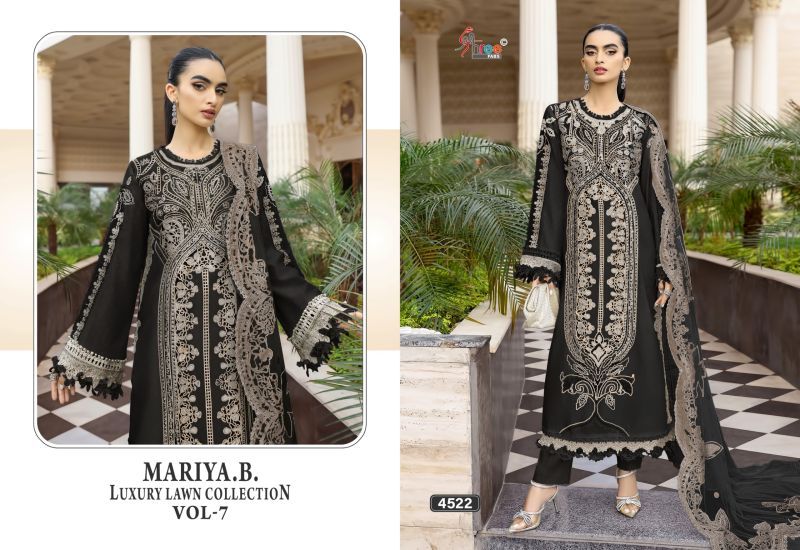 Stylish Shree Mariya B Luxury Lawn Collection Vol 7 Chiffon Dupatta Cotton Embroidered Salwar Kameez Wholesale 2026