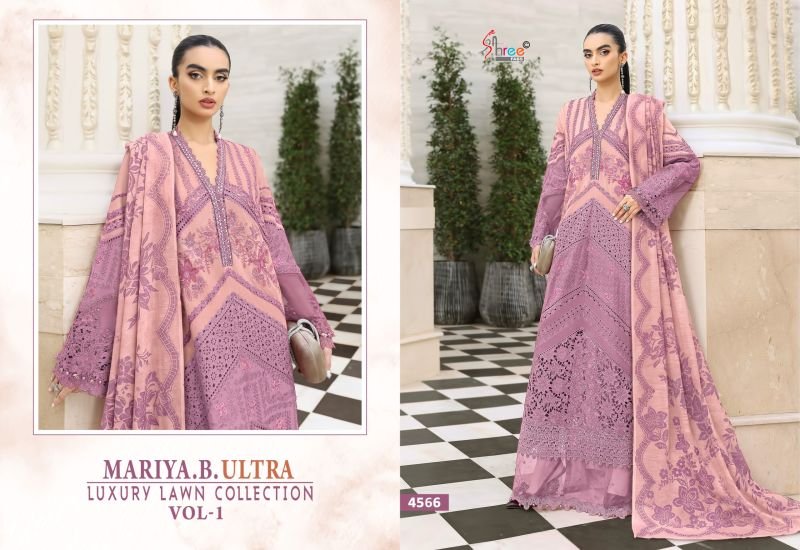 Buy Shree Mariya B Ultra Luxury Lawn Collection Vol 1 Kota Doriya Dupatta Cotton Embroidered Salwar Kameez Wholesale 2026