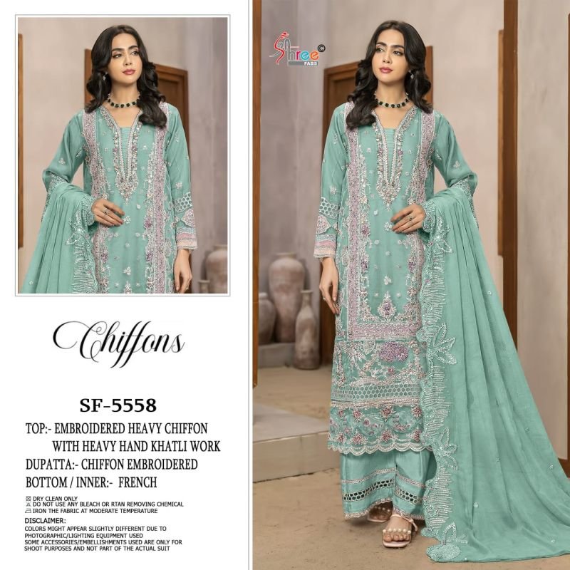 Buy Shree Sf 5558 A To D Chiffon Embroidered Salwar Kameez Collection Wholesale 2026