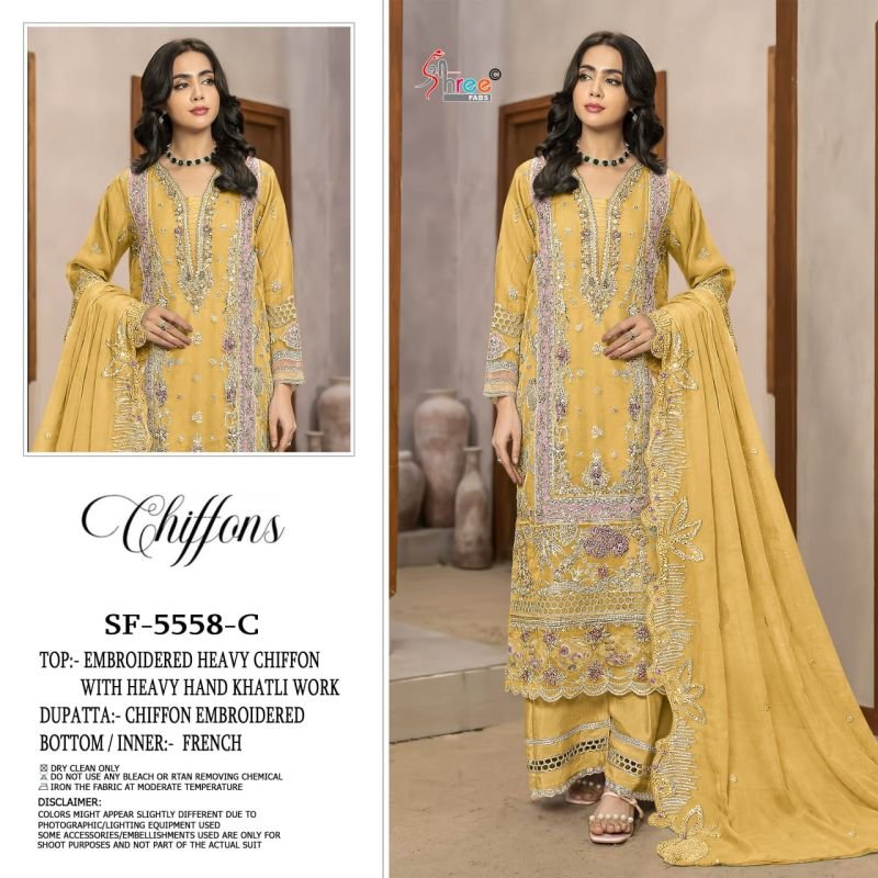 Buy Shree Sf 5558 A To D Chiffon Embroidered Salwar Kameez Collection Wholesale 2026