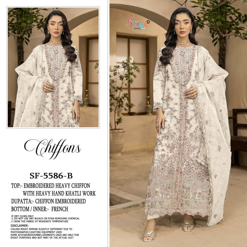 Beautiful Shree Sf 5586 A To D Chiffon Embroidered Salwar Kameez Collection Wholesale 2026