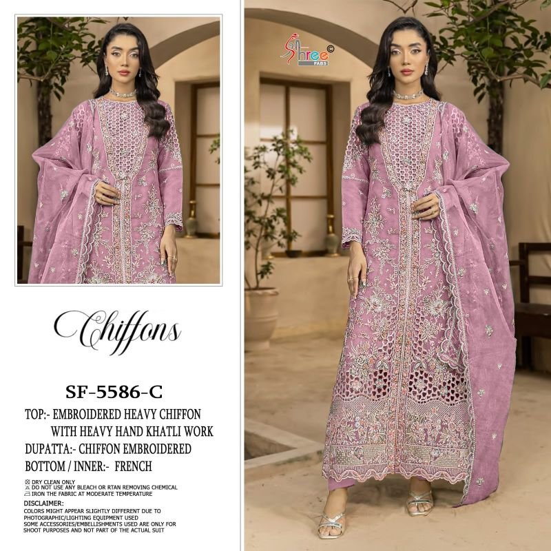 Beautiful Shree Sf 5586 A To D Chiffon Embroidered Salwar Kameez Collection Wholesale 2026