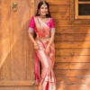 Soft Silk 6084 Lichi Silk Jacquard Work Saree Collection Wholesale