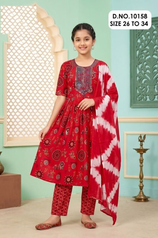 Buy Vakti 10158 Capsule Printed Kids Wear Kurti With Pant Dupatta Wholesale 2026