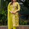 Beautiful Vaniska Fiona Vertican Discharge Foil Primnted Kurti With Bottom Dupatta Wholesale 2026