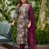Beautiful Vaniska Fiona Vertican Discharge Foil Primnted Kurti With Bottom Dupatta Wholesale 2026