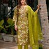 Beautiful Vaniska Fiona Vertican Discharge Foil Primnted Kurti With Bottom Dupatta Wholesale 2026