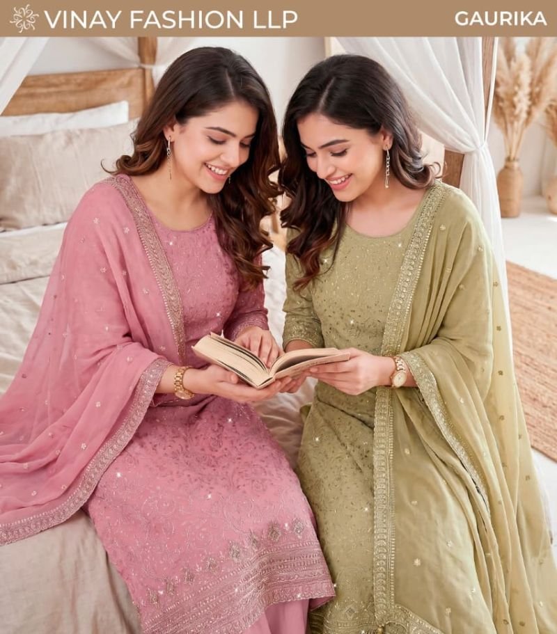 Vinay Kuleesh Gaurika Georgette Thread Embroidered Salwar Kameez Wholesale