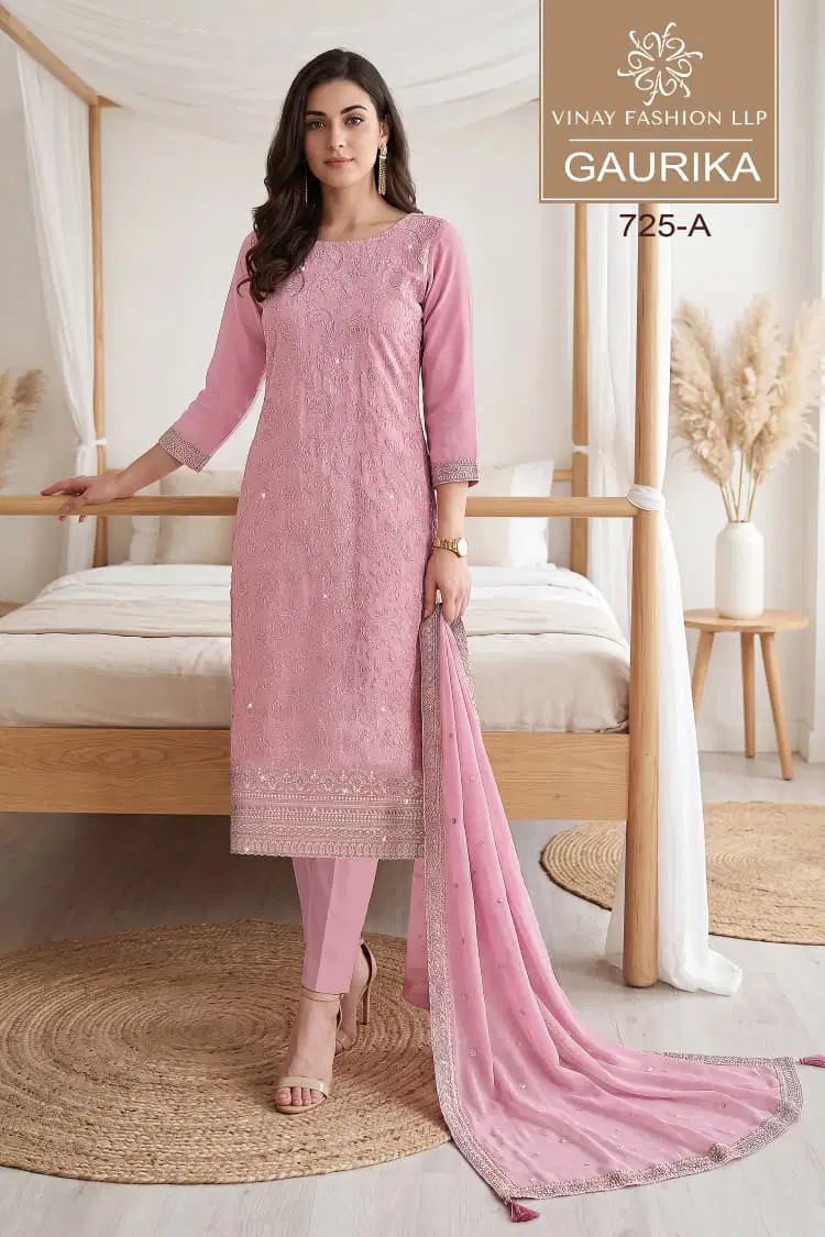 Vinay Kuleesh Gaurika Georgette Thread Embroidered Salwar Kameez Wholesale