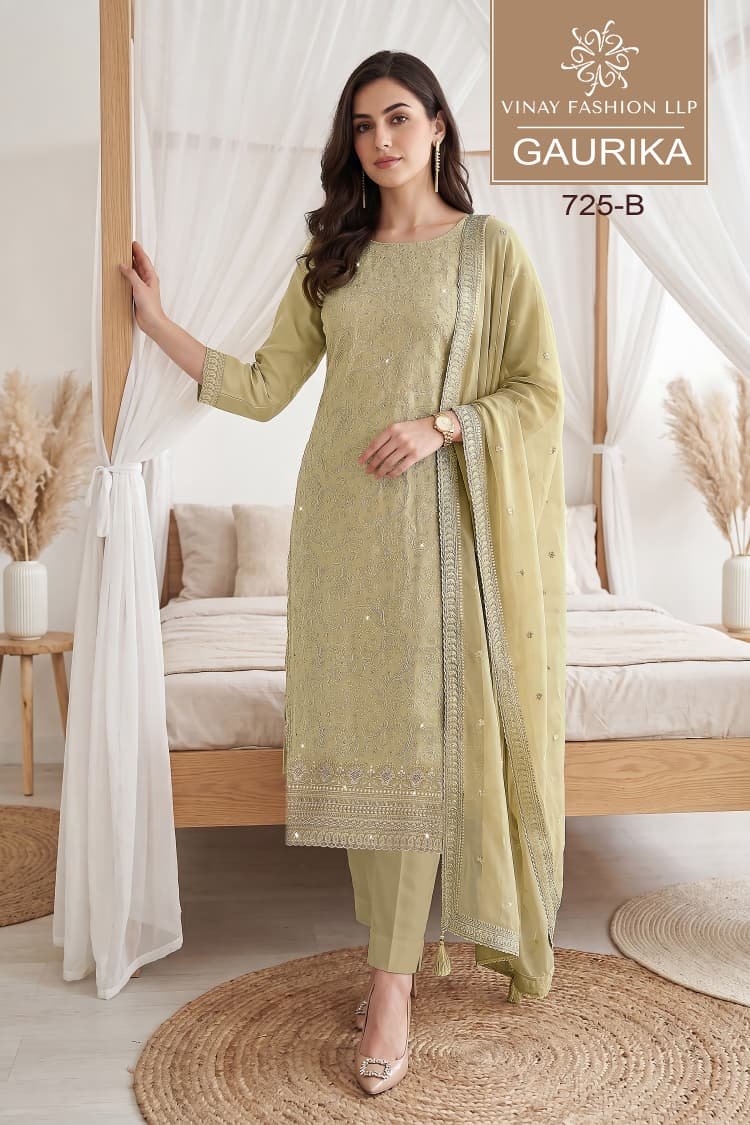 Vinay Kuleesh Gaurika Georgette Thread Embroidered Salwar Kameez Wholesale