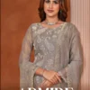Vipul Admire Gold Tissue Chiffon Jarkan And Beads Work Salwar Kameez Wholesale