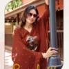 Wooglee Sanskriti Rayon Handwork Kurti With Bottom Dupatta Wholesale