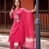 Stylish Wooglee Sanskriti Rayon Handwork Kurti With Bottom Dupatta Wholesale 2026