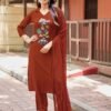 Stylish Wooglee Sanskriti Rayon Handwork Kurti With Bottom Dupatta Wholesale 2026