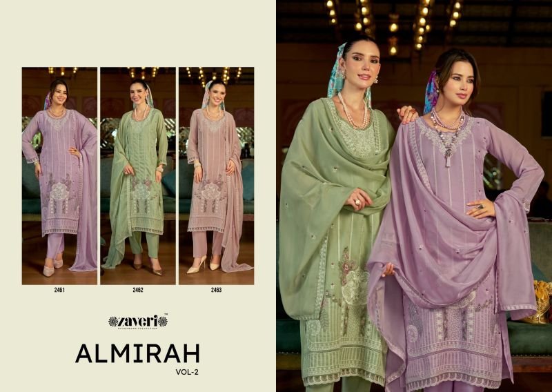 Latest Zaveri Almirah Vol 2 Organza Embroidered Salwar Kameez Collection Wholesale 2026