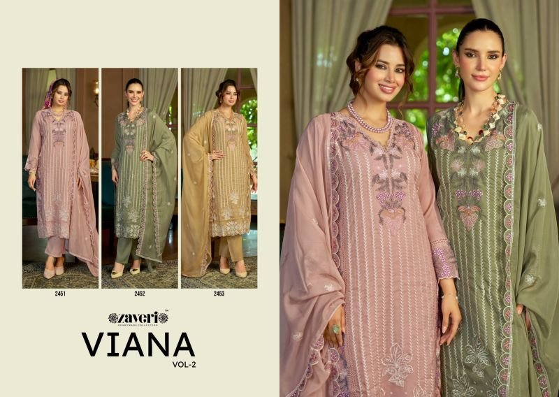 Buy Zaveri Viana Vol 2 Soft Organza Embroidered Salwar Kameez Collection Wholesale 2026