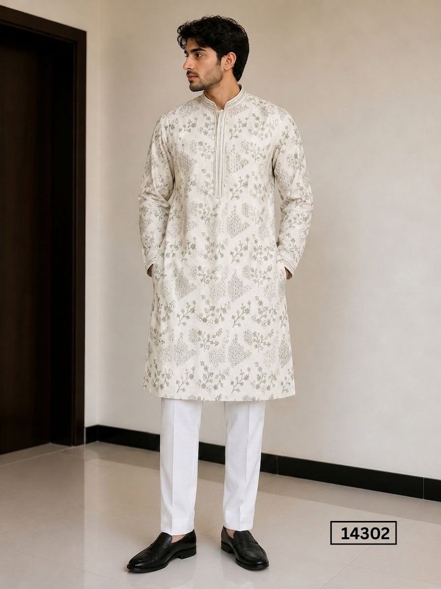 Buy Outluk Vol 143 Linen Satin Embroidered Kurta Pajama Collection Wholesale 2026