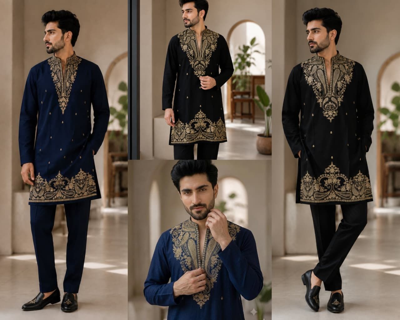 Latest Lekha Sal 41 Premium Lachka Heavy Gold Embroidery Mens Kurta Pajama Wholesale 2026