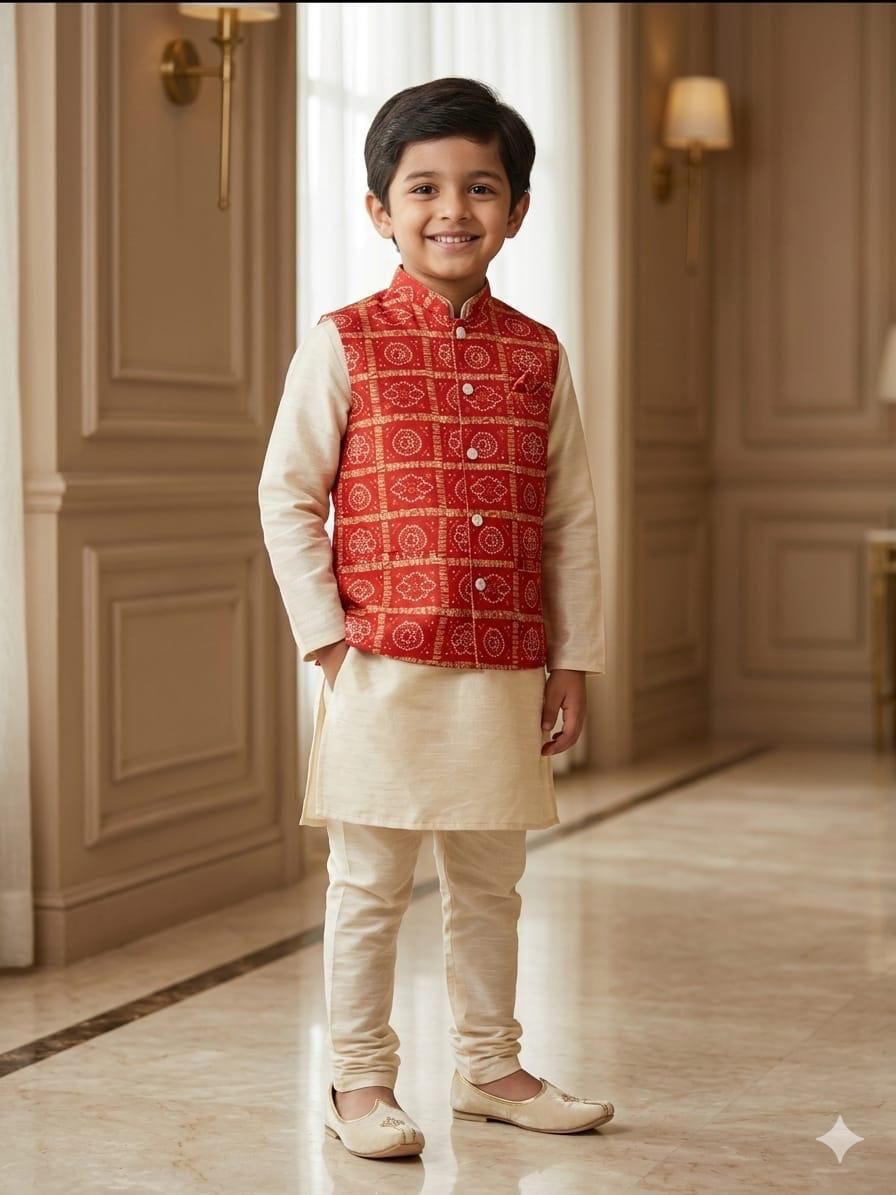Stylish Lekha Sal 42 Kurta Koti Pajama Father Son Combo Wholesale 2026