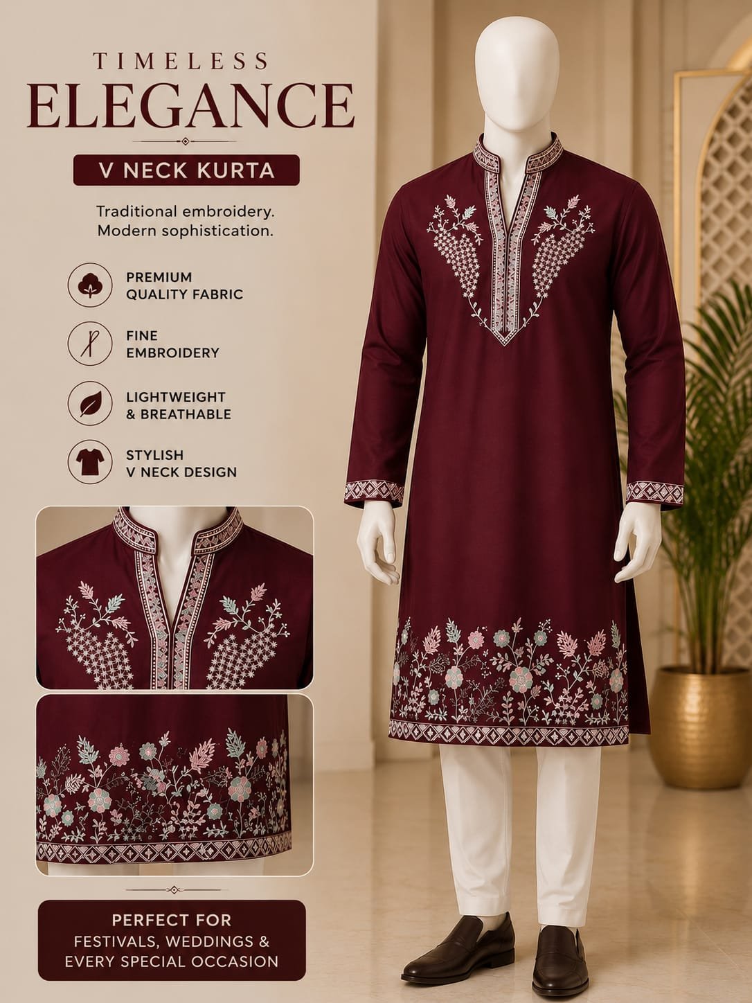 Launching Lekha Mald 22 Mexican Cotton Embroidery Work Kurta Wholesale 2026