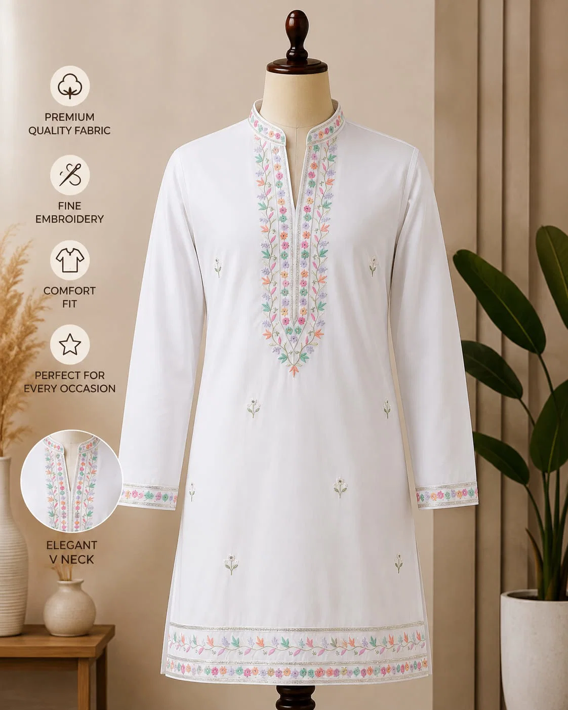 Launching Lekha Mald 22 Mexican Cotton Embroidery Work Kurta Wholesale 2026