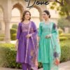 Dove Vol 1 Two Tone Rayon Embroidered Kurti With Bottom Dupatta Wholesale