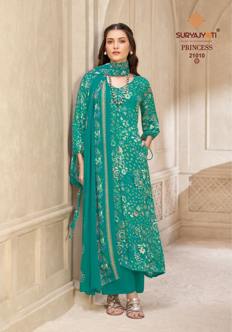 Suryajyoti Princess Vol 21 Rayon Printed Dress Material Wholesale