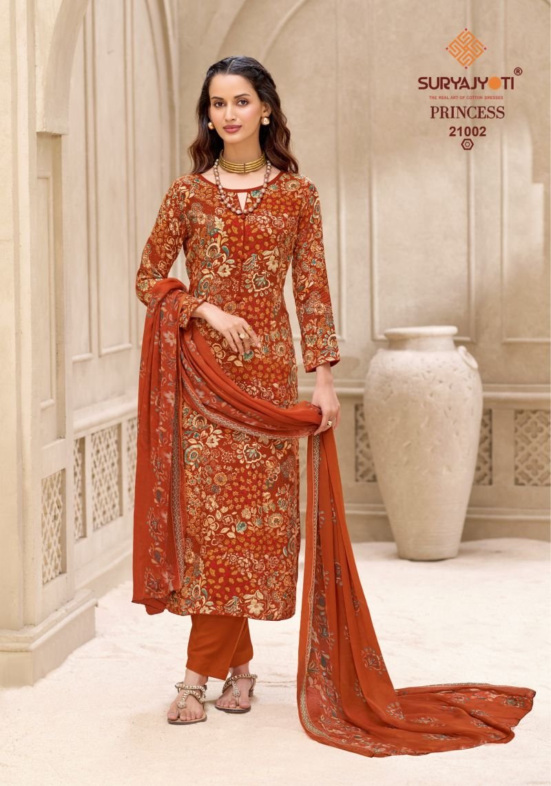 Suryajyoti Princess Vol 21 Rayon Printed Dress Material Wholesale