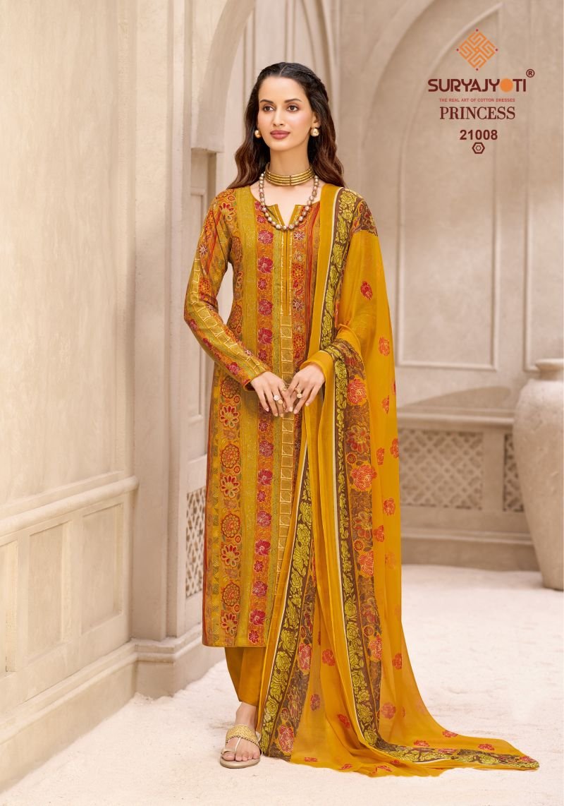 Suryajyoti Princess Vol 21 Rayon Printed Dress Material Wholesale