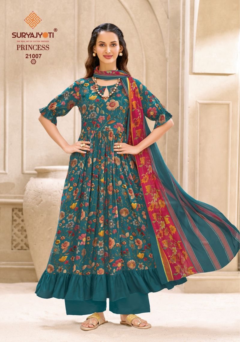Suryajyoti Princess Vol 21 Rayon Printed Dress Material Wholesale