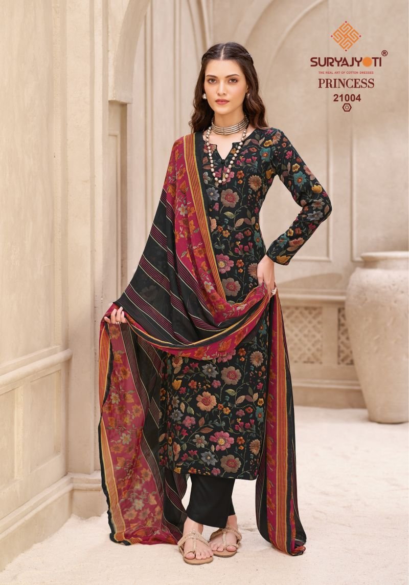 Suryajyoti Princess Vol 21 Rayon Printed Dress Material Wholesale
