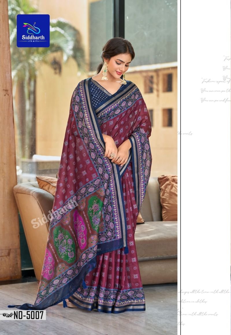 Siddharth Vrandavan Soft Cotton Fancy Saree Collection Wholesale