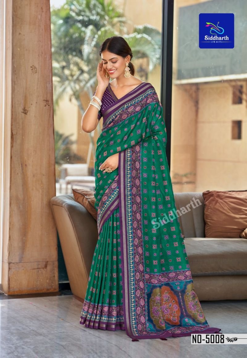 Siddharth Vrandavan Soft Cotton Fancy Saree Collection Wholesale