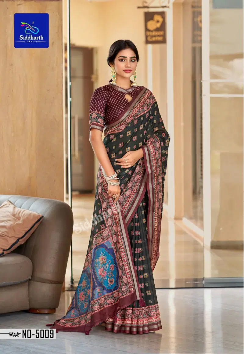 Siddharth Vrandavan Soft Cotton Fancy Saree Collection Wholesale
