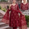 Buy Kalki Vol 2 Roman Silk Plain Dori Sequence Worked Kurti Set Wholesale 2026