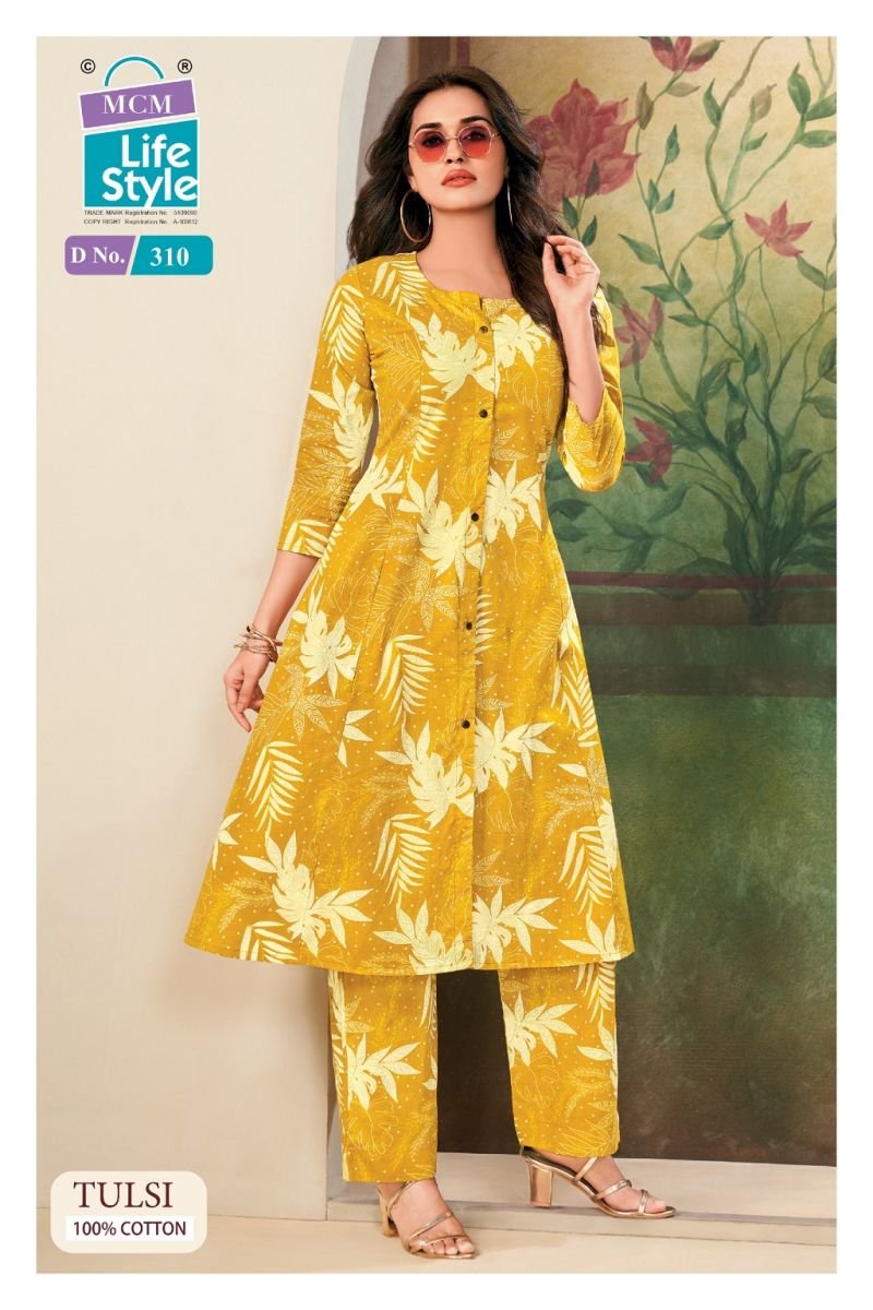 Launching Mcm Tulsi Vol 3 Cotton Printed A Line Kurti With Bottom Collection Wholesale 2026