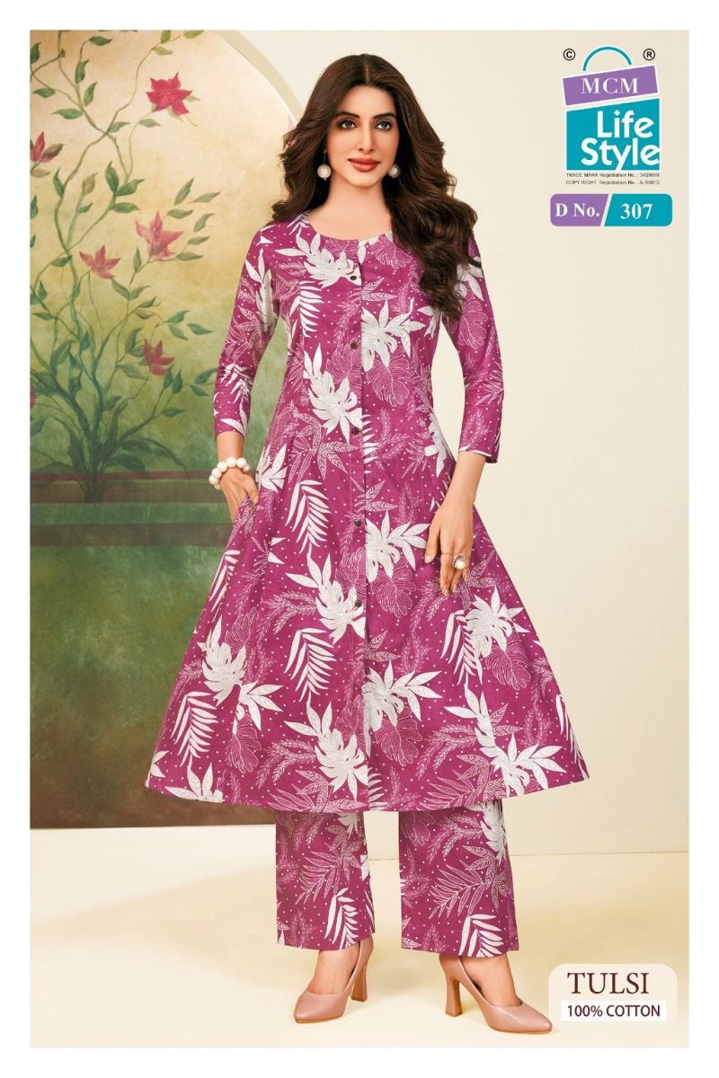 Launching Mcm Tulsi Vol 3 Cotton Printed A Line Kurti With Bottom Collection Wholesale 2026