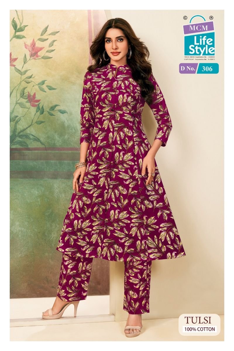 Launching Mcm Tulsi Vol 3 Cotton Printed A Line Kurti With Bottom Collection Wholesale 2026