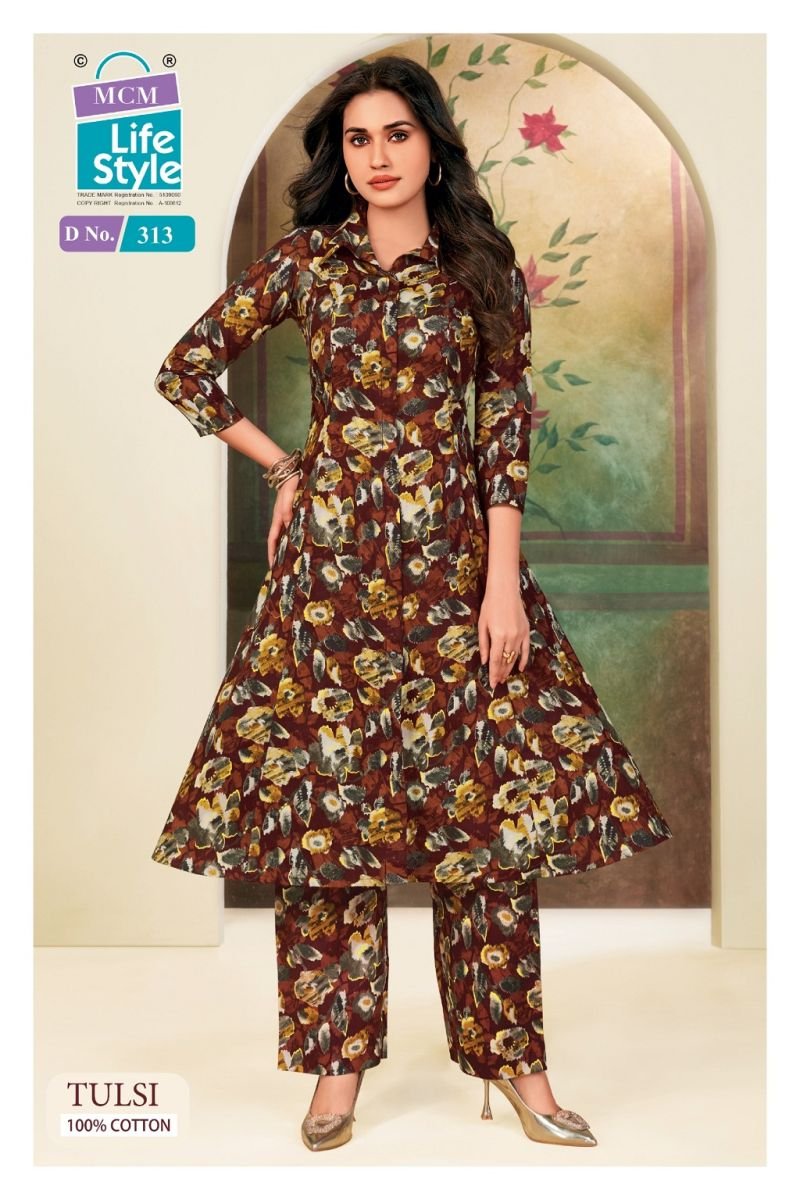 Launching Mcm Tulsi Vol 3 Cotton Printed A Line Kurti With Bottom Collection Wholesale 2026
