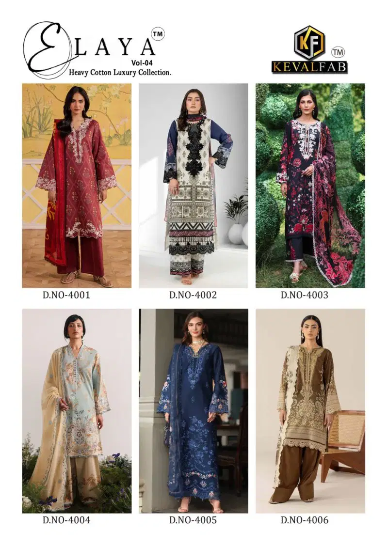 Beautiful Keval Elaya Vol 4 Cotton Printed Karachi Dress Material Wholesale 2026
