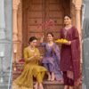 Maharani Vol 2 Shimmer Roman Silk Handworked Kurti Set Wholesale