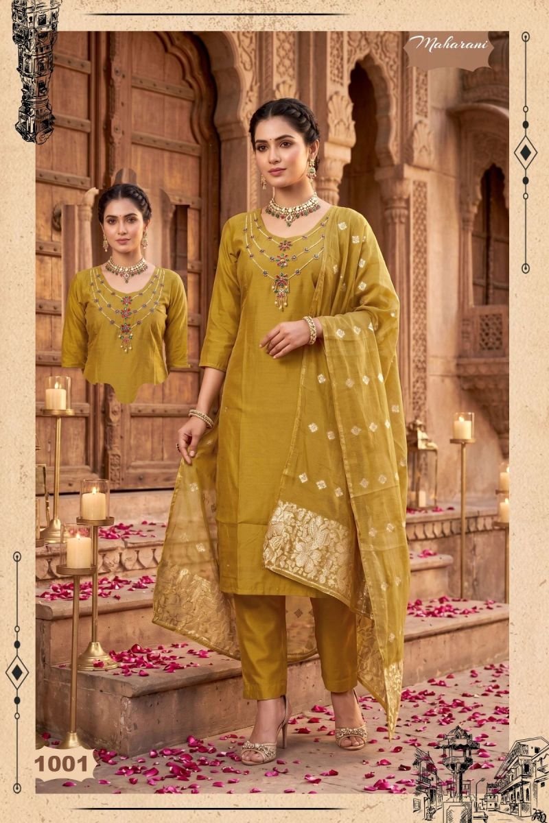 Stylish Maharani Vol 2 Shimmer Roman Silk Handworked Kurti Set Wholesale 2026