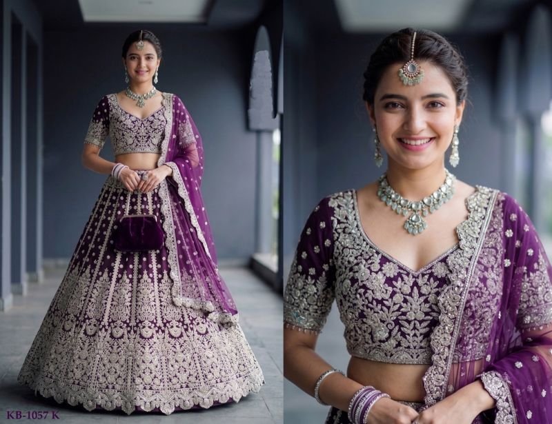 Buy Kb Series 1057 Heavy Butterfly Net Embroidered Designer Lehenga Choli Wholesale 2026