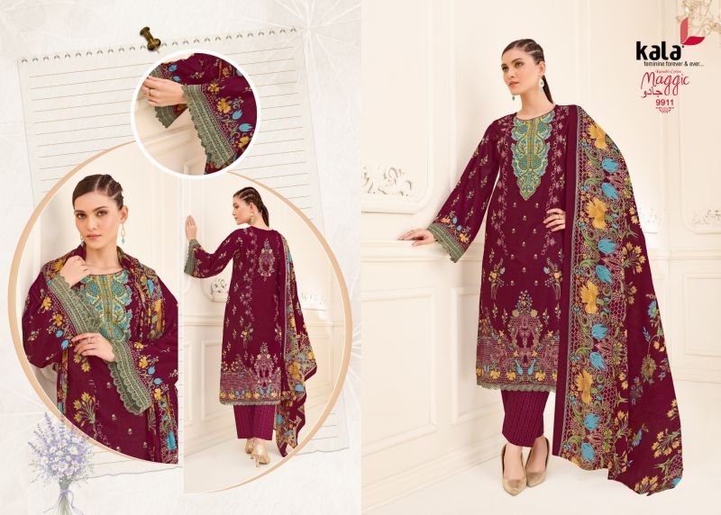 Stylish Kala Maggic Vol 25 Readymade Cotton Karachi Kurti Pant With Dupatta Wholesale 2026