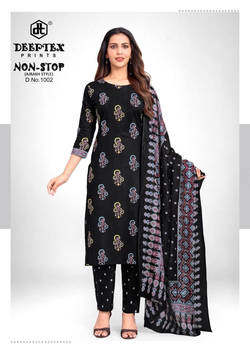 Deeptex Non Stop Ajrakh Vol 1 Cotton Printed Dress Material Wholesale