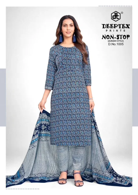 Deeptex Non Stop Ajrakh Vol 1 Cotton Printed Dress Material Wholesale